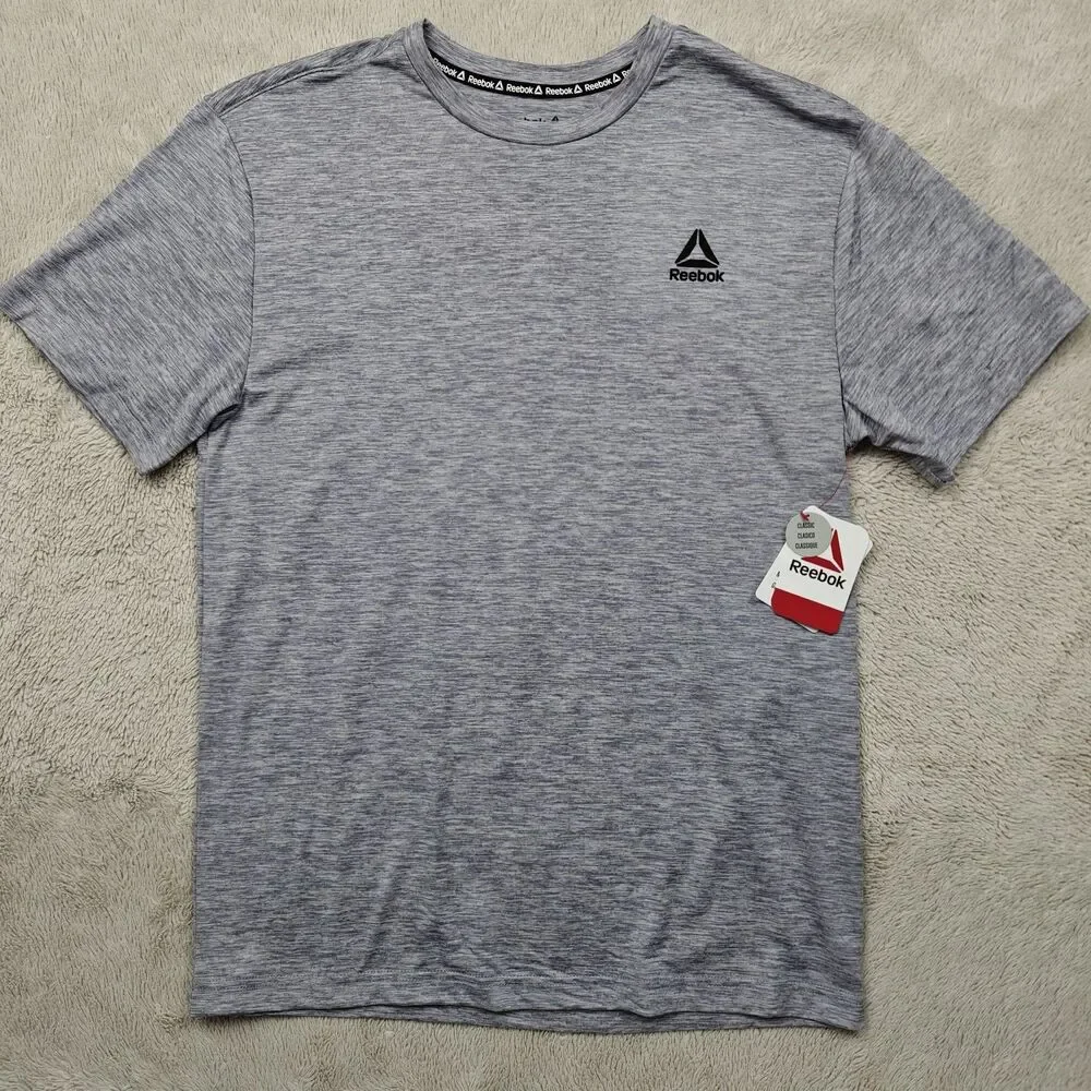 Reebok Delta Core Performance T-Shirt Men's S Golf Tennis Classic Fit Gray NWT